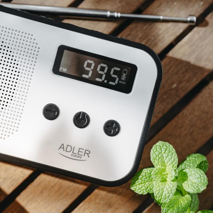 Image du produit Adler Interactive solution | Digital radio PLL AM/FM | AD 1907 | Alarm function | White/Black (AM, PLL, FM, VHF)