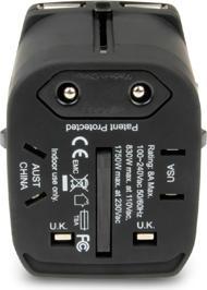 Produktbild Hamlet Traver Adapter universal reiseadapter für steckdosen plus usb-ladegerät (1750 W)
