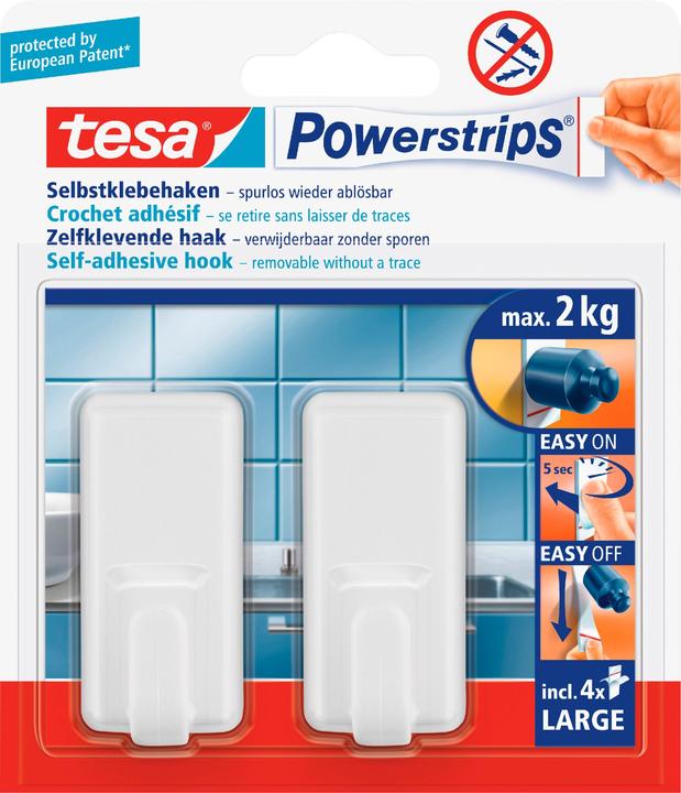 Actual product image tesa Powerstrips Hook large Classic