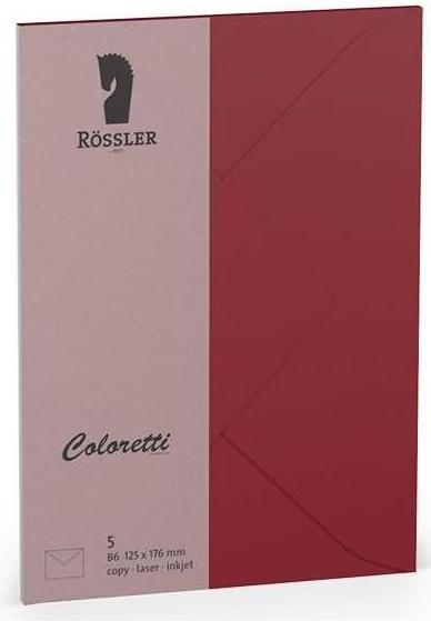 Actual product image Magni 220720572 - Coloretti envelopes, 80 g/m², DIN B6, rosso, 5 pieces (B6, 5 x)