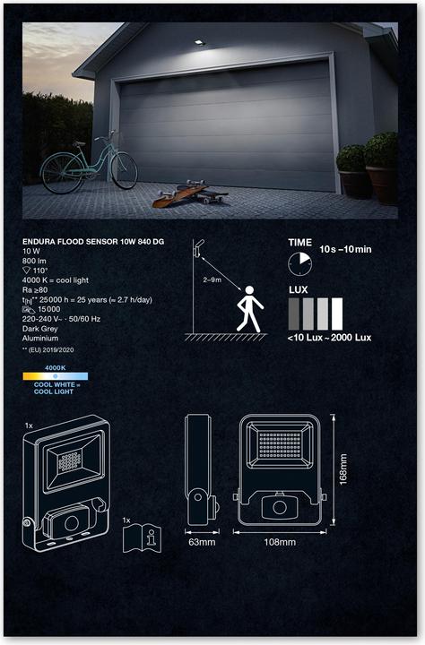 Produktbild Ledvance Endura Flood Sensor (800 lm, IP44)
