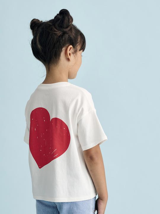 Actual product image Vertbaudet Bedrucktes Mädchen T-Shirt, leichte Oversized-Form (116)