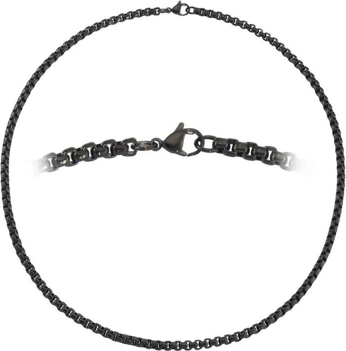 Bijouteria Halskette (Edelstahl, PVD Beschichtung (schwarz), 40 cm)