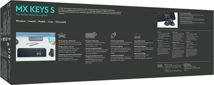 Image du produit Logitech MX Keys S (US, Sans fil)