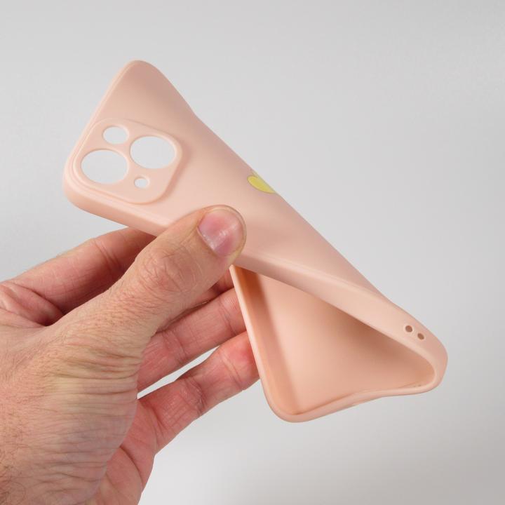 Actual product image PhoneLook Cover Silicone Mat Heart gold (Apple iPhone 16e)