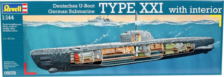 Actual product image Revell Submarine type XXI with interior