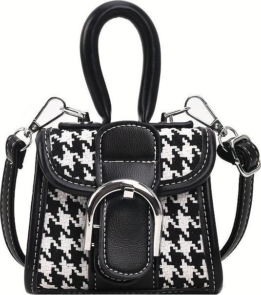 Only-Bags.Store Trendy Mini Kontrast Farbe Handtasche, niedlich und modisch Crossbodybag, verstellbare Riemen