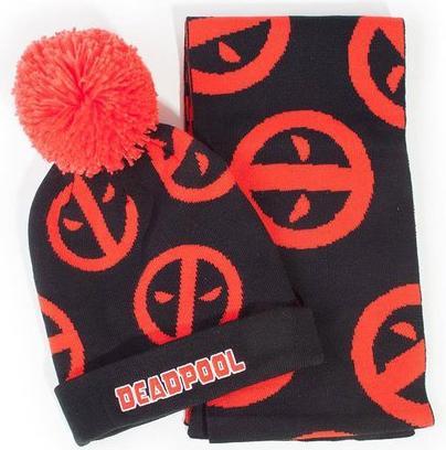 Deadpool Symbol Beanie & Scarf Gift Set (One Size)