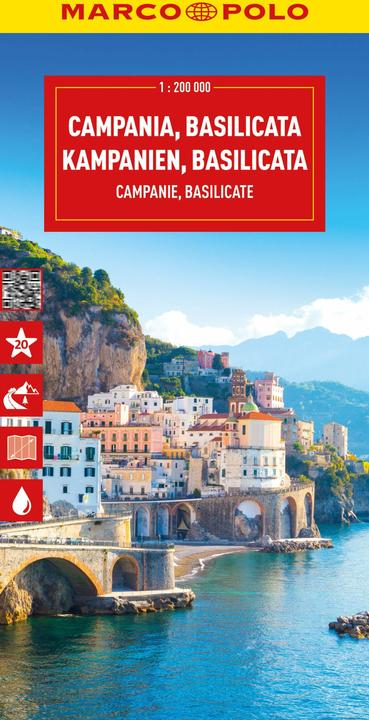 Actual product image Reisekarte Italien 12 Kampanien, Basilikata 1:200.000