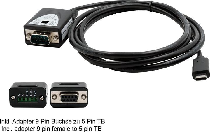 Produktbild Exsys GmbH USB 2.0 C-Stecker zu Seriell RS-422/485 Kabel, Surge Protection (FTDI Chip) (1.80 m)