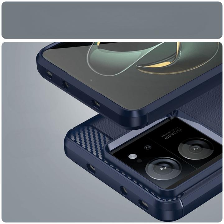 Produktbild Cover-Discount Xiaomi 13T / 13T Pro - Metall Carbon Look Hülle blau (Xiaomi 13T)