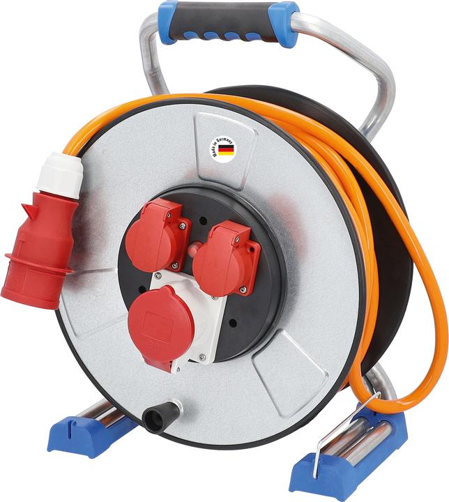As - Schwabe CEE Metallkabeltrommel mit Schutzisolierung (40 m, 1.50 mm²)