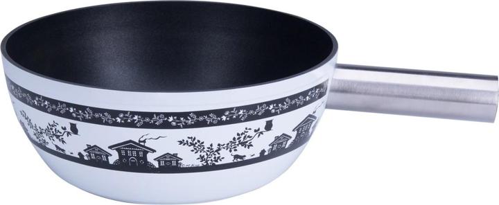 Image du produit Nouvel Fondue au fromage Caquelon "Coupe de cheveux" Fonte d'aluminium Ø 22cm, blanc