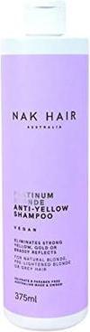 Actual product image NAK Hair Platinum Blonde Anti Yellow Shampoo 375ml (375 ml)