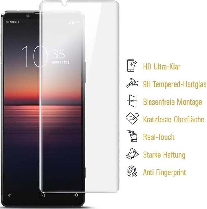 Produktbild Protectorking 1x echtes Tempered 9H Panzerhartglas 3D KLAR (1 Stück, Sony Xperia 10 III Lite)