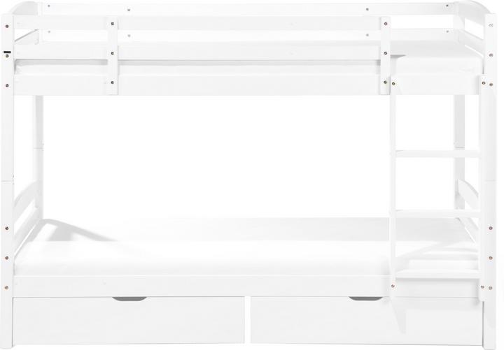 Actual product image Beliani Loft Bed Wood with Bed Drawer White 90 x 200 cm REGAT (90 x 200 cm)