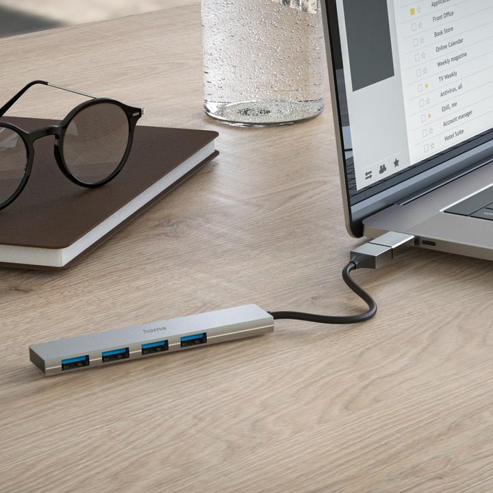 Actual product image Hama Slim (USB-A, 4 Ports)