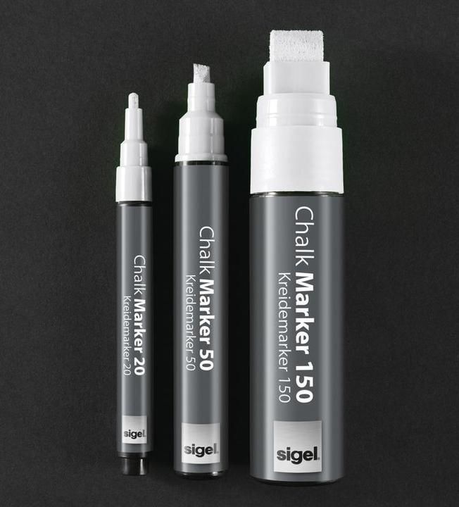 Produktbild Sigel Artverum Kreidemarker 20 Rund (1-2 mm) (Weiss, 5 mm, 1 x)