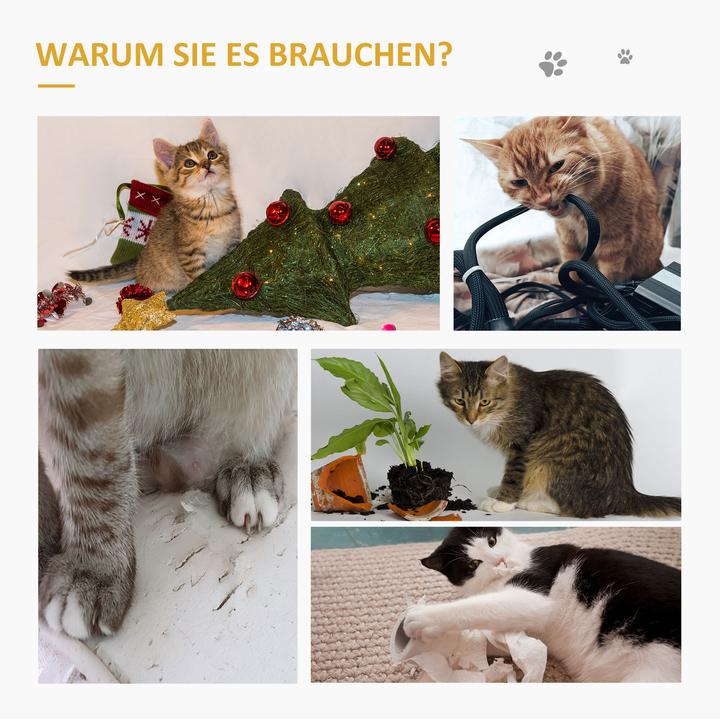 Produktbild PawHut Kratzmatte 2er-Set (3 cm, Grau, Beige)