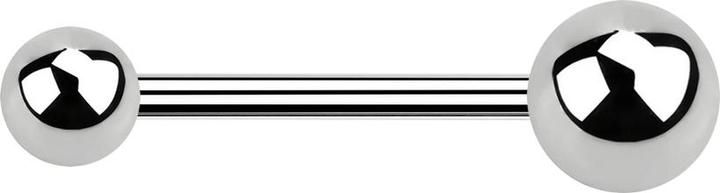 Produktbild Star Piercing Micro Barbell silber mit zwei Kugeln (ohne Messing, Chirurgenstahl 316L)