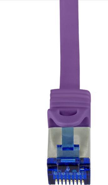 Actual product image LogiLink Patch cable Ultraflex, Cat.6A, S/FTP, 0.5 m, violet (S/FTP, CAT6a, 0.50 m)