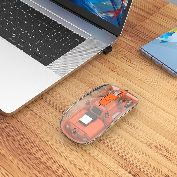 Immagine prodotto Manhattan Mouse MH trasparente 4D, bianco (Senza fili)
