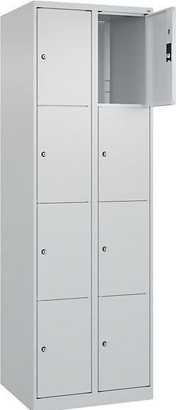 Image du produit C+P CP Armoire à casiers Classic Plus gris clair 080000-204 S10008, 8 casiers 60,0 x 50,0 x 185,0
