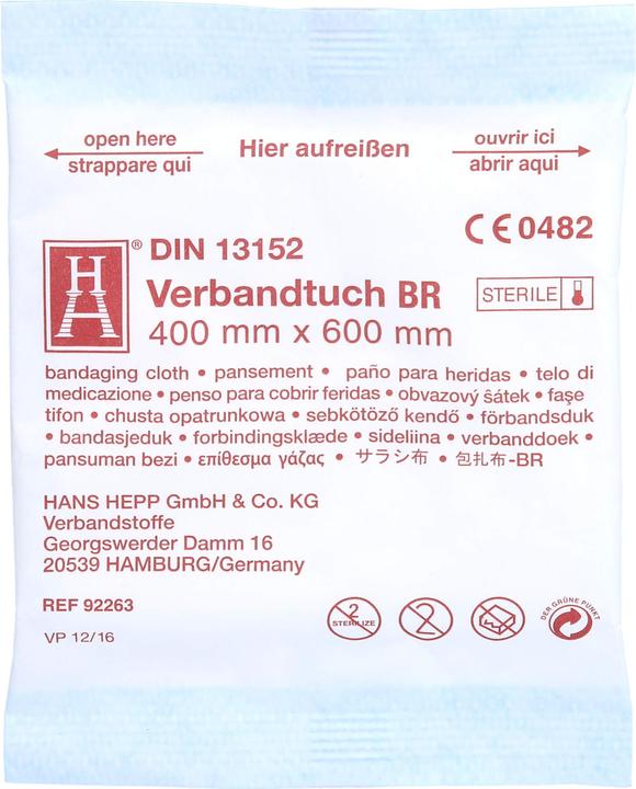 Produktbild VERBANDTUCH STERIL DIN 13152-BR 40x60cm VERBANDK., 1 St