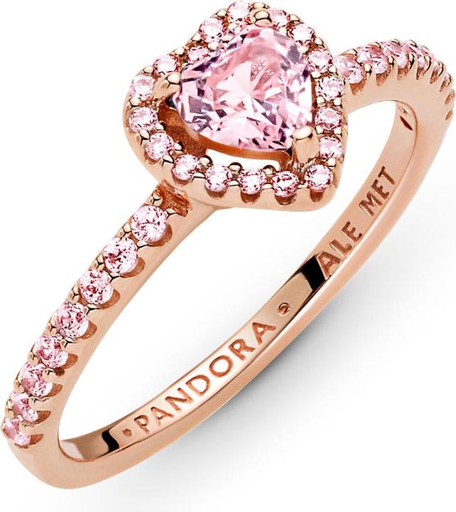 Immagine prodotto Pandora Anello a cuore scintillante in oro rosa 14k (56, 925 Argento)