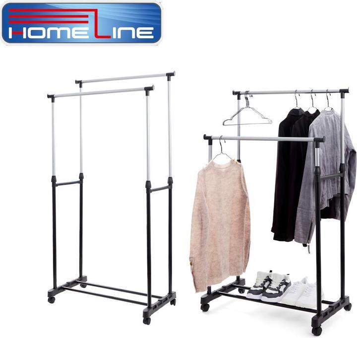 Produktbild Homeline Doppel-Kleiderständer verstellbar