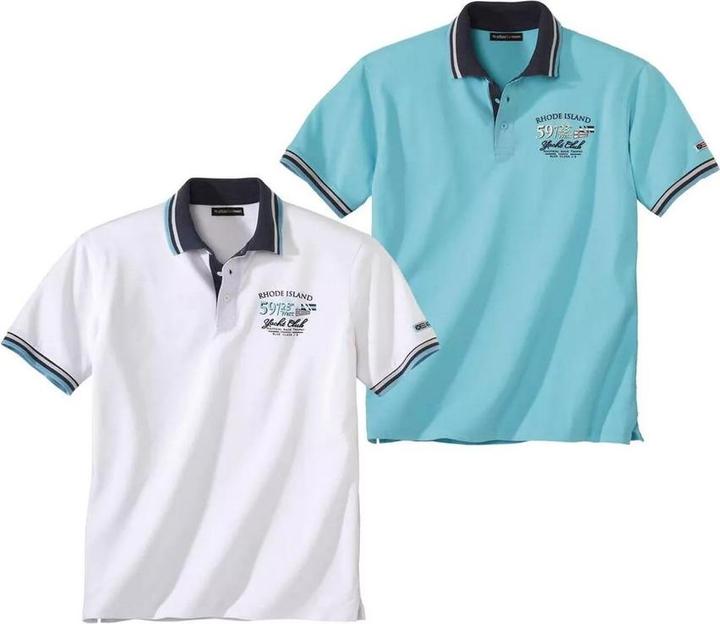 Produktbild Atlas For Men Nautical Poloshirt (2erPack) (L)