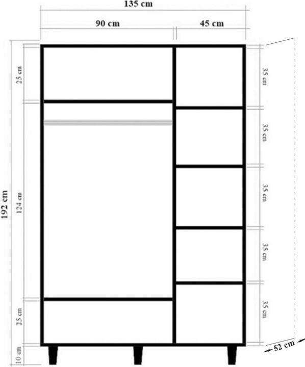 Produktbild Homitis Lena (135 x 192 x 52 cm)