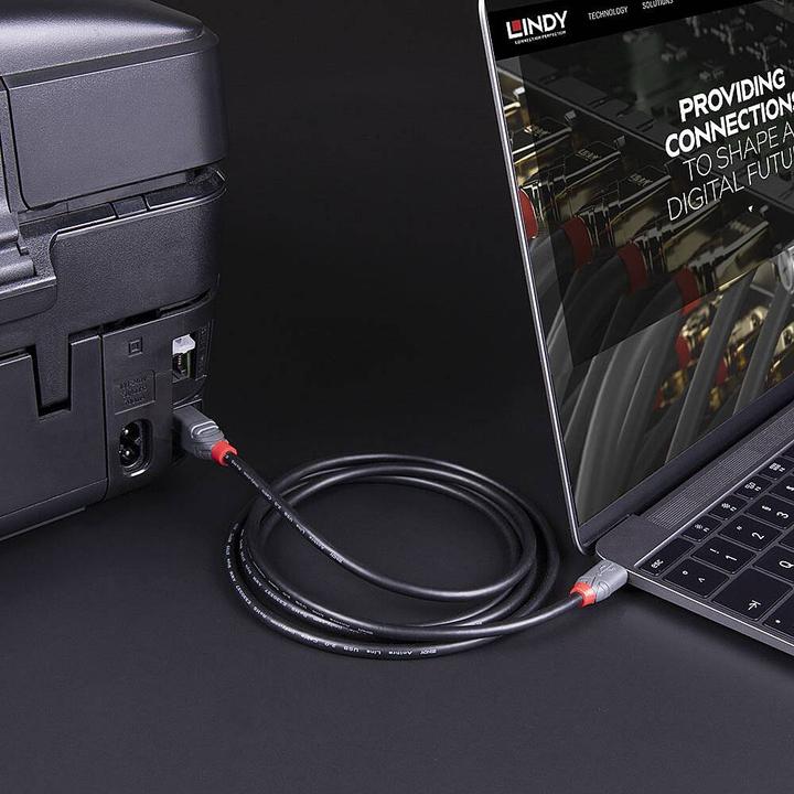 Image du produit Lindy Câble USB 3.2 type C vers B, Anthra Line (2 m, USB 3.2 Gen 1)