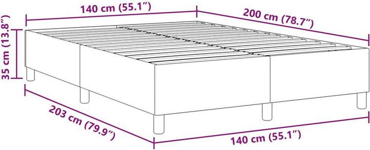 Produktbild VidaXL Bettgestell (140 x 200 cm)