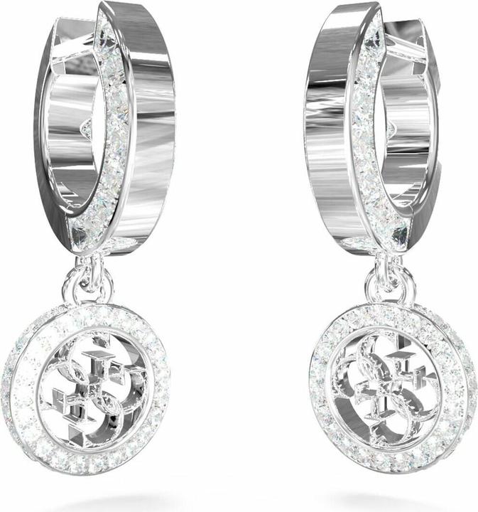 Image du produit Guess Boucles d'oreilles élégantes en acier avec zircons 4G Crush JUBE04165JWRHT/U (Acier inoxydable)