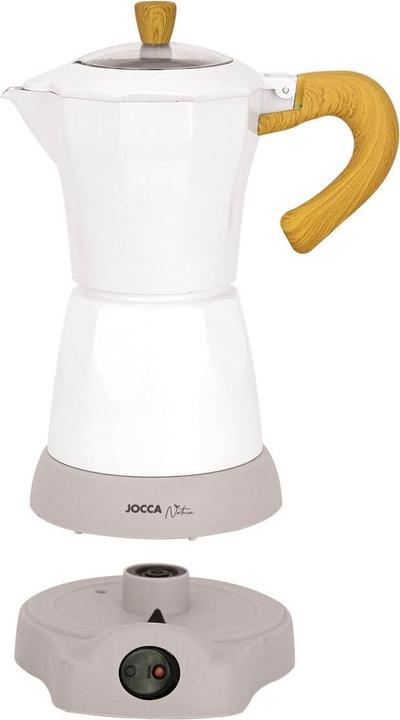 Immagine prodotto Jocca Macchina da caffè espresso elettrica di colore bianco per un massimo di 6 tazze con testina rotante (6 T.)