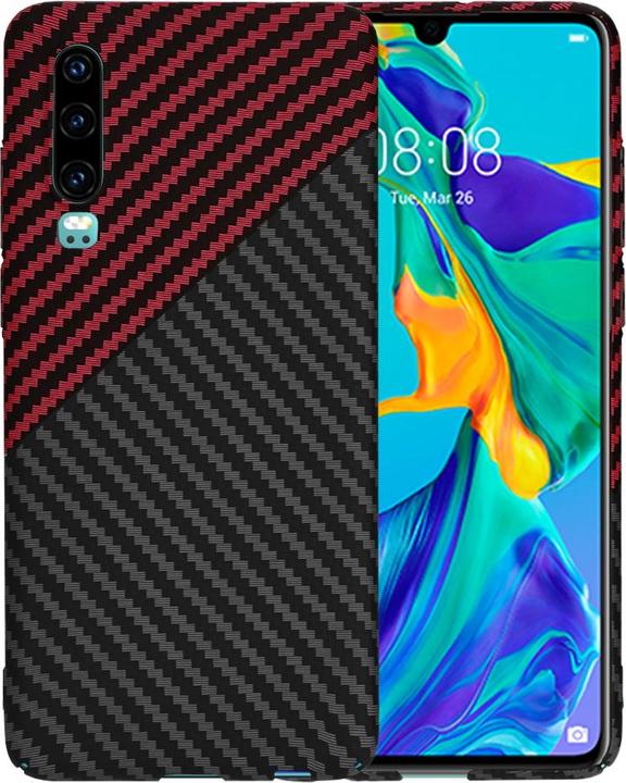 Image du produit Techsuit - Carbonite FiberShell - Huawei P30 - Red Vortex (Huawei P30)