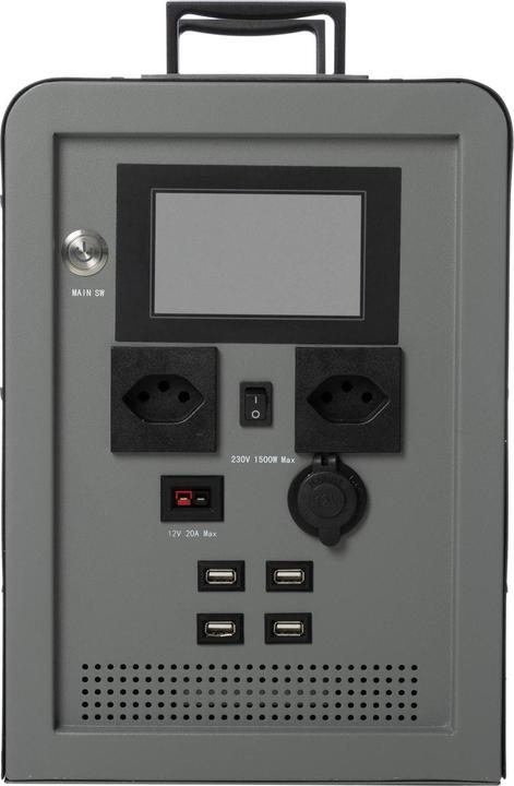 Actual product image Autosolar Powerstation 1500W "Swiss Edition" with 195W solar case (1500 Wh, 26.40 kg)