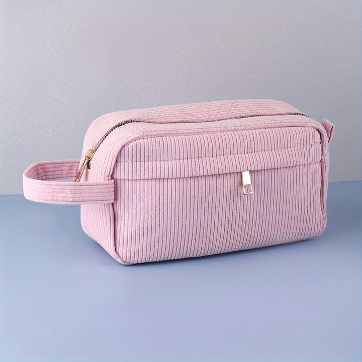 Produktbild Only-Bags.Store Geräumiges Cord-Federmäppchen - Langlebiger & stilvoller Schulbedarfsorganisator für Jugendliche