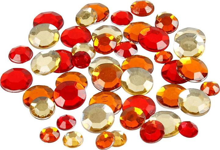 Produktbild Creativ Company Strasssteine rot orange in verschiedenen Grössen