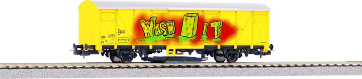 Actual product image Piko H0 54309 H0 Rail cleaning wagon yellow with SBB graffiti (Track H0)