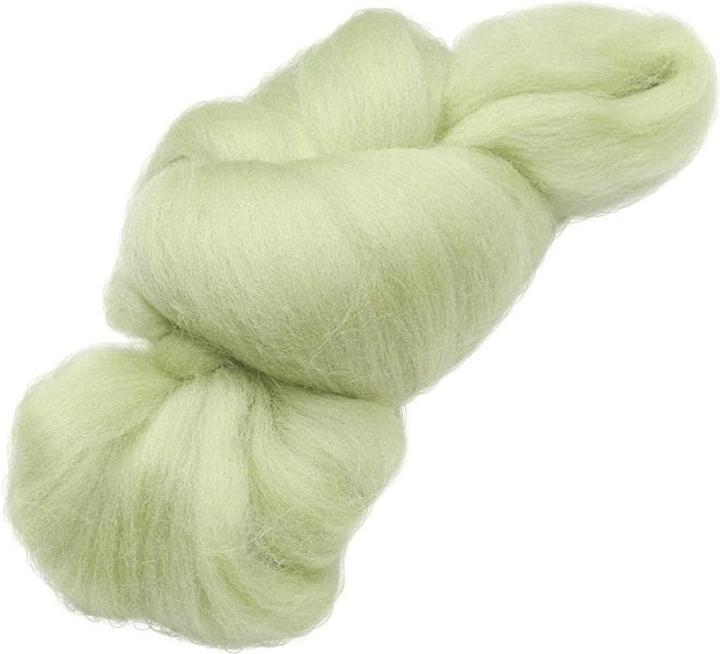 Actual product image Heyda Felting wool 50 g, yellow green