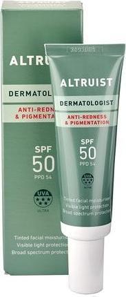 Actual product image Altruist Dermatologist Anti Redness and Pigmentation SPF50 Tinted Face Cream Unscented 30ml (Suntan cream, SPF 50, 30 ml)
