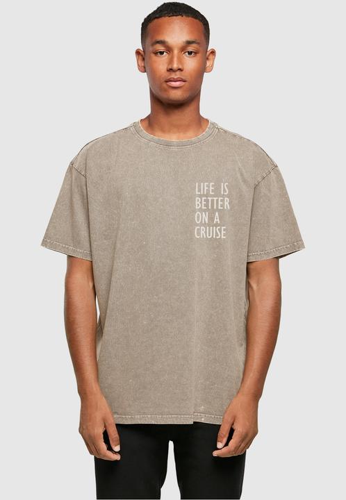 Actual product image Merchcode Life Is Better Acid Washed Heavy Oversized Tee - 113655 (3XL)