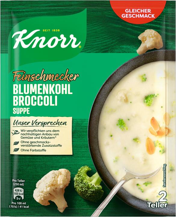Produktbild Knorr Feinschmecker Blumenkohl Broccoli Suppe ergibt 500 ml (500 ml)