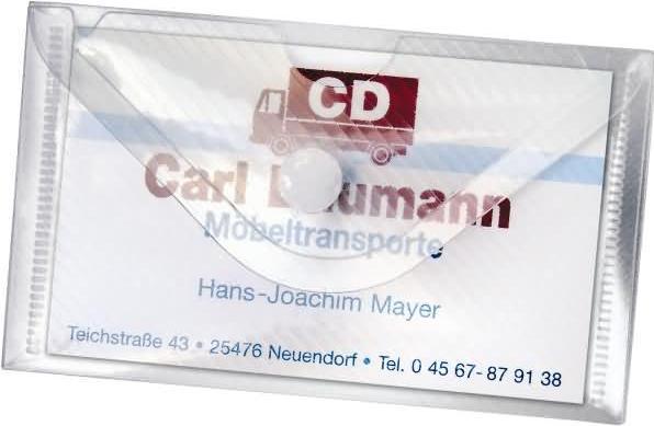 Veloflex 2229000 - Visitenkartenetui, 100 x 60 mm, transparentes PP, für Visitenkarten oder USB-Stic (100 x 60 mm)