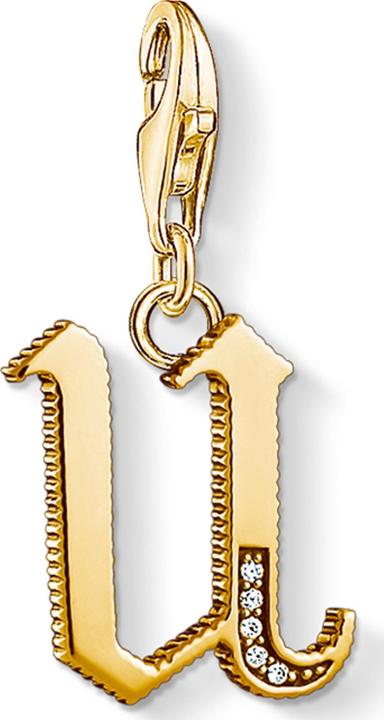 Thomas Sabo Charm-Anhänger Buchstabe U gold (925er Silber, 750er Gelbgold Vergoldung)