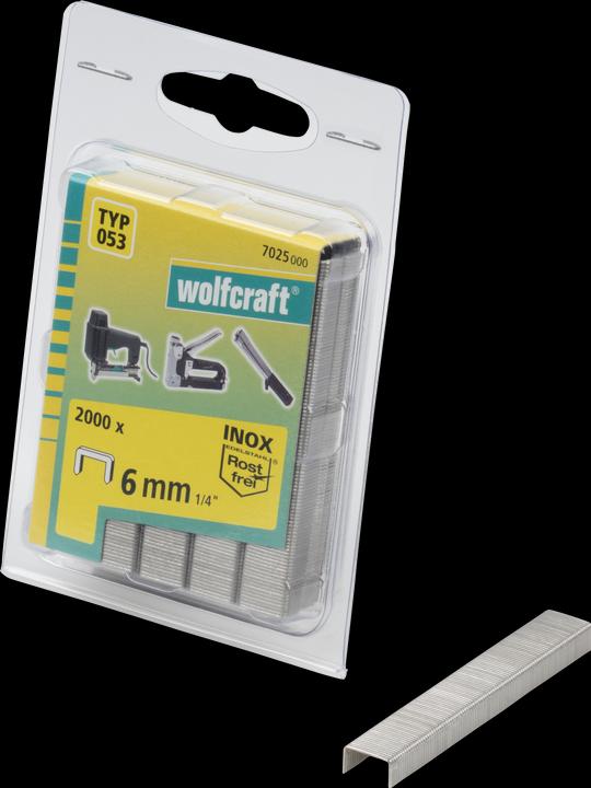 Produktbild wolfcraft wolfcraft 2000 Breitrückenkl. INOX Typ 053, 6 mm (2000 x)