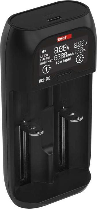 Actual product image Emos Universal Li-ion Battery Charger BCL-20D (1 pcs., Battery + charger)