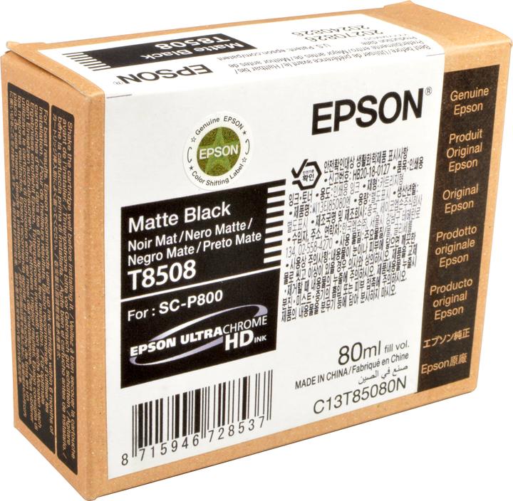 Actual product image Epson T8508 UltraChrome HD (MBK)
